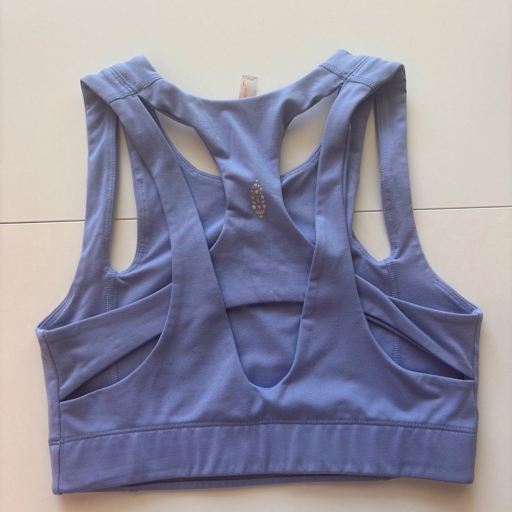 FP Movement Free People Light Purple Elevate Crop Top Sports Bra Activewear - Picture 5 of 6